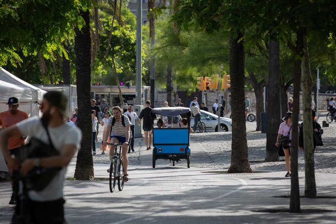 Archivo - Una imagen del paseo Colón de Barcelona