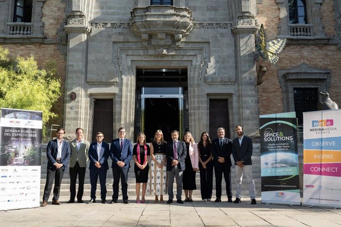 La presentación de la Semana Mundial del Espacio 2025 en Sevilla.