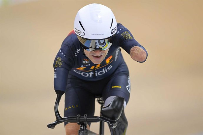El ciclista español Ricardo Ten en el Mundial de Pista adaptado de Río de Janeiro.
