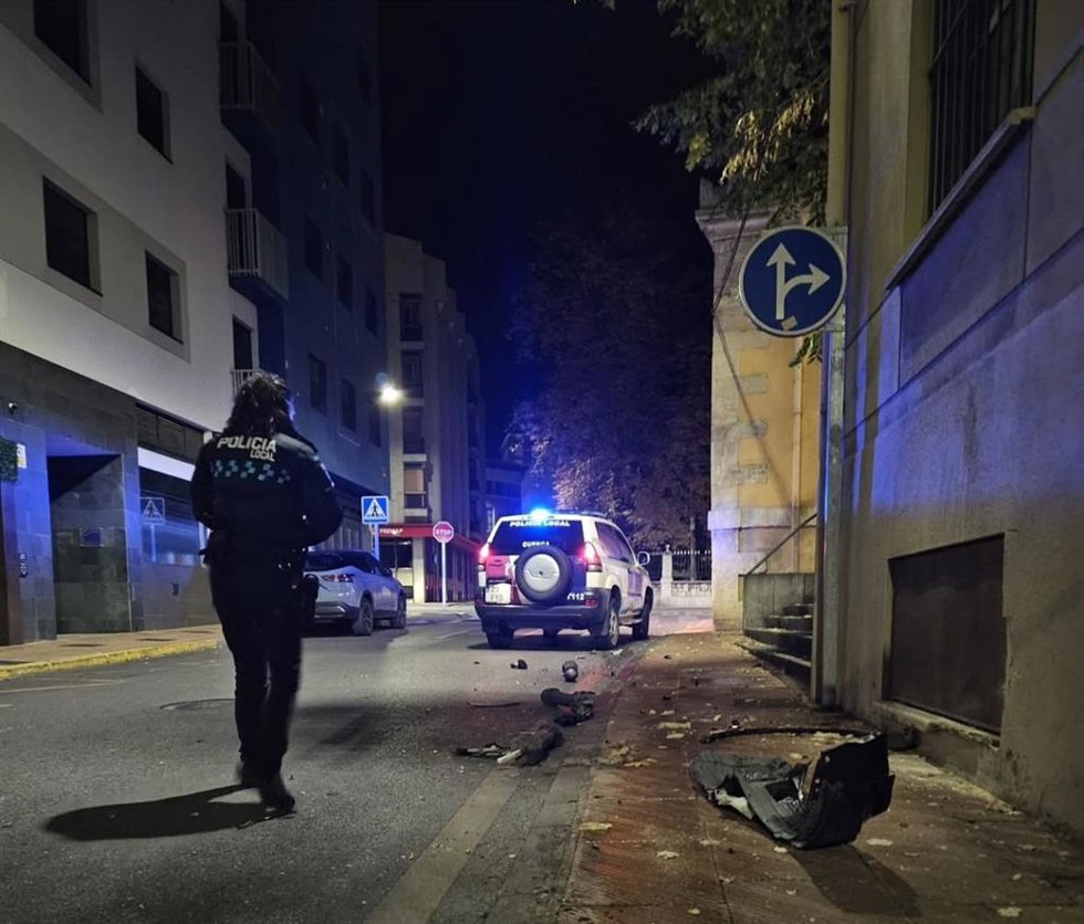 Lugar del accidente de tráfico.