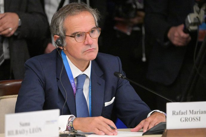 RÚSSIA, MOSCOU - 25 DE SETEMBRO DE 2025: Rafael Grossi, Diretor Geral da Agência Internacional de Energia Atômica (AIEA), participa do fórum internacional da Semana Atômica Mundial 2025 no centro de exposições VDNKh