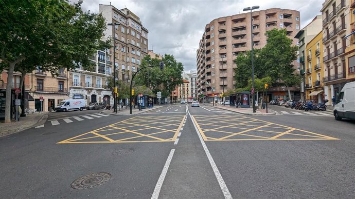 Archivo - Plaza de San Miguel, Zaragoza.