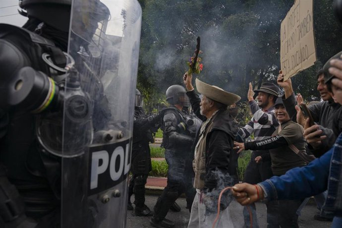 Archivo - Protestas en Quito, Ecuador, contra el Gobierno de Daniel Noboa