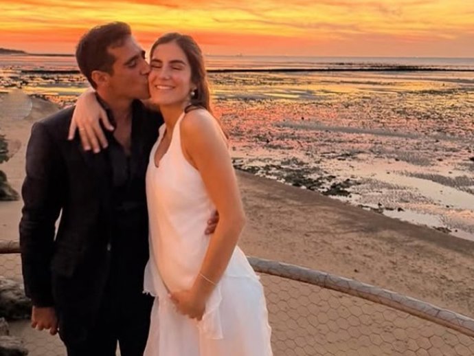 Alberto Herrera y Blanca Llandres el día de su boda