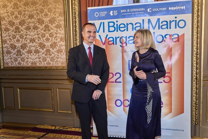 Archivo - Presentación de las actividades de la Bienal de Novela Mario Vargas Llosa