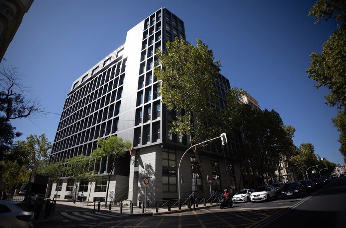 Fachada da sede da Audiencia Nacional, em 26 de setembro de 2025, em Madri (Espanha).