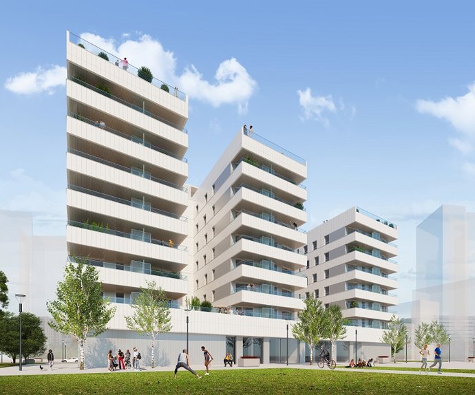 Viviendas de Neinor Homes en Zorrozaurre, en Bilbao