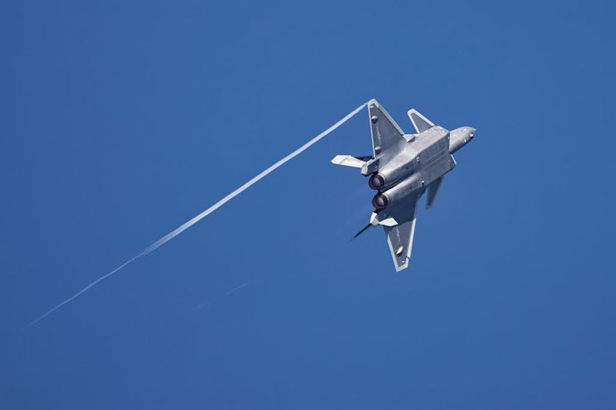Imagen de archivo de un caza de la Fuerza Aérea de China.