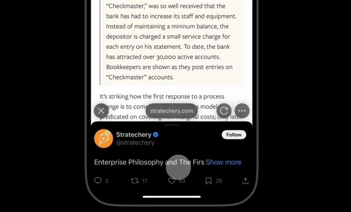 Nueva gestión de las publicaciones con enlaces en X