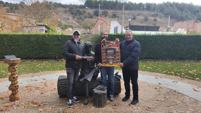 Gómez (i), López y Mayor presentan el 40 Festival de las Ánimas de Soria.