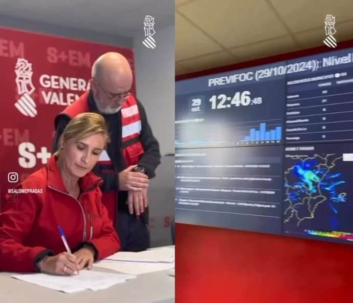 Dos momentos del vídeo aportado por una de las acusaciónes