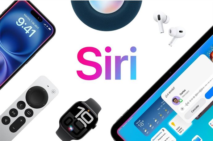 O logotipo da assistente da Apple, Siri.