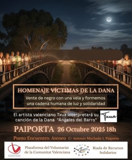 Cartell homenatge a les víctimes de la dana a Paiporta