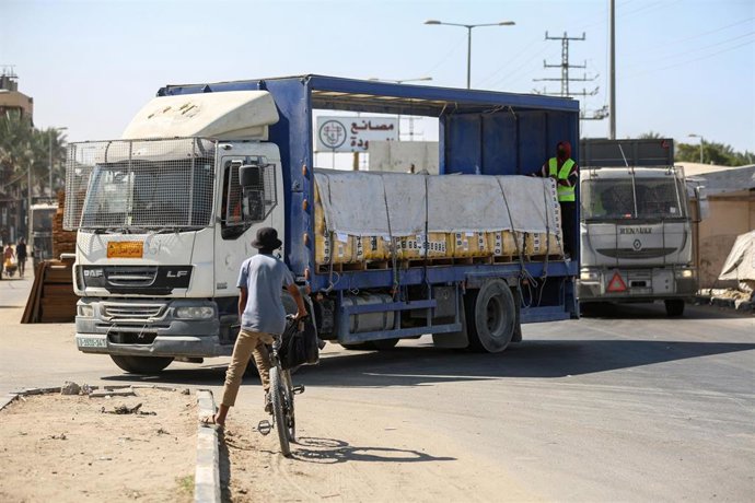 Entrada de ayuda en el paso de Kerem Shalom