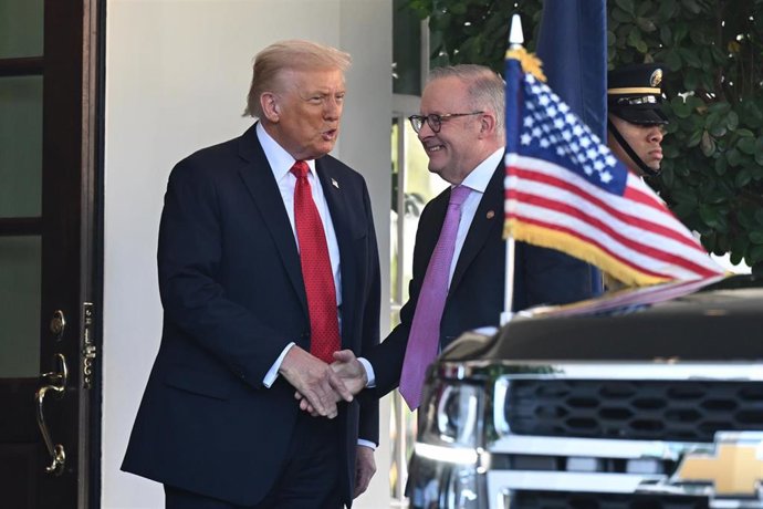Donald Trump y Anthony Albanese en la Casa Blanca