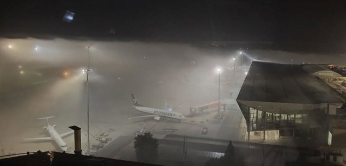 Niebla en el aeropuerto de Palma.