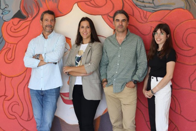 A equipe da Gesbio com Francisco Sánchez, Rocío Serrano, José Guerrero e Tamara Murillo.