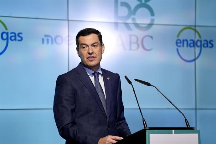 El presidente de la Junta de Andalucía, Juanma Moreno, este martes
