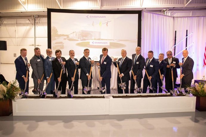 Embraer inicia la construcción de su nuevo centro de mantenimiento en EE.UU., con inversión de hasta 60 millones.