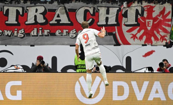 Harry Kane celebra un gol con el Bayern Múnich