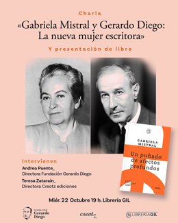 Gabriela Mistral, homenajeada este miércoles por la Fundación Gerardo Diego en el 80 aniversario de su Nobel