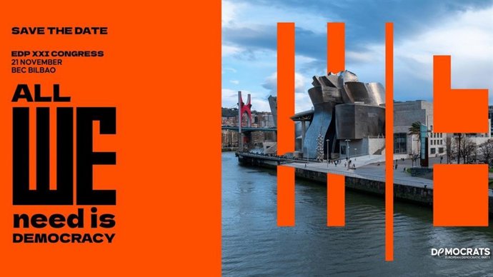 Cartel del congreso anual del Partido Demócrata Europeo