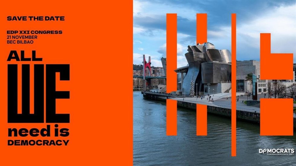Cartel del congreso anual del Partido Demócrata Europeo