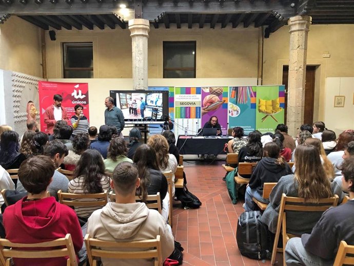 Un momento de la charla de Daniel Montero