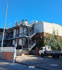 Derrame químico en la empresa Lubrizol de Montmeló (Barcelona) producido este martes sobre las 10.50 horas.