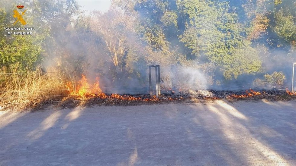 Detenido el presunto autor de seis conatos de incendio en el Parque Fluvial de Zuera.