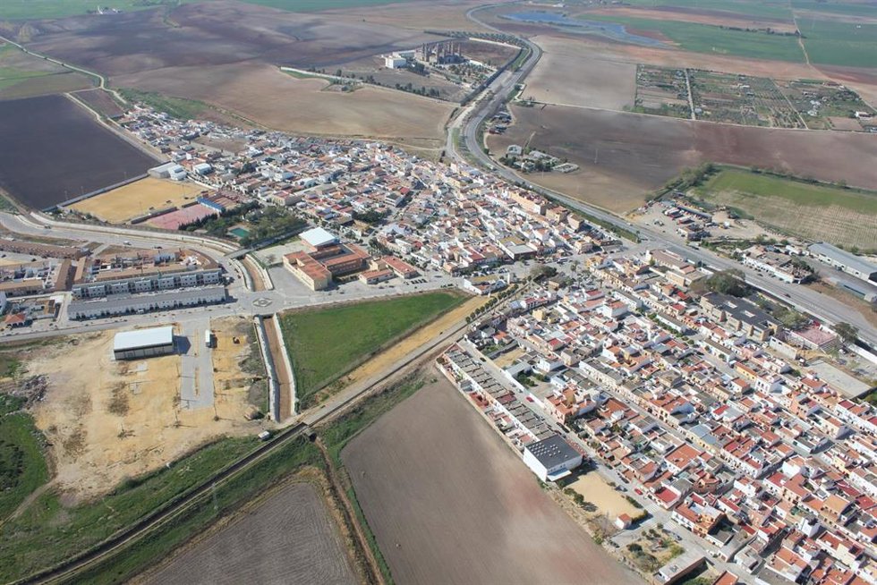 Archivo - Vista aérea de  El Palmar de Troya, en Sevilla. (Foto de archivo).