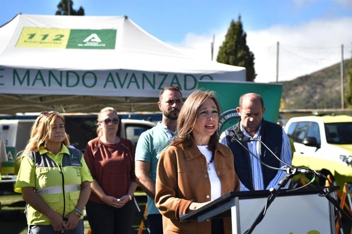 La delegada del Gobierno de la Junta de Andalucía en Málaga, Patricia Navarro, en las I Jornadas 'Los equipos de emergencia en el medio rural'