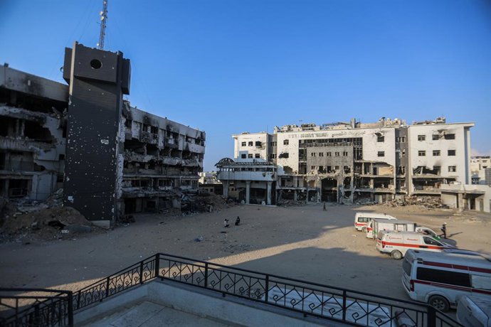 Daños materiales en el Hospital Al Shifa de la ciudad de Gaza a causa de la ofensiva militar del Ejército de Israel contra la Franja de Gaza (archivo)