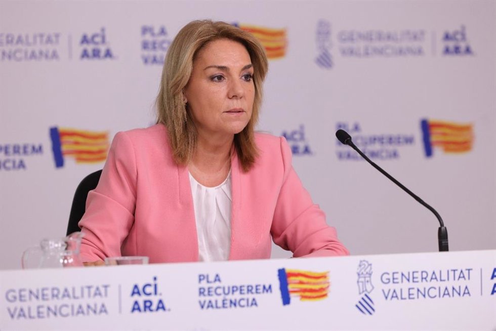 La vicepresidenta primera y consellera de Servicios Sociales, Igualdad y Vivienda y portavoz del Consell, Susana Camarero