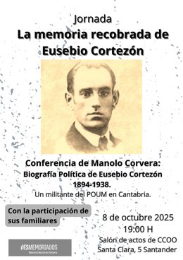 Cartel de un acto sobre los procesos de anulación de las condenas del franquismo