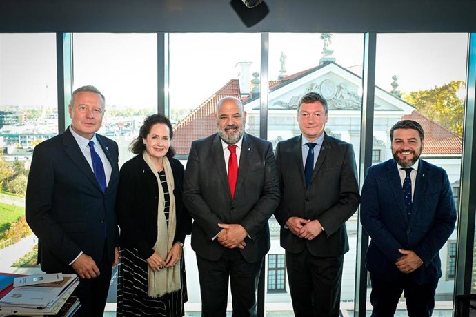 El alcalde de Palma, Jaime Martínez, en su visita a Varsovia con los directivos Instituto Nacional Fryderyk Chopin