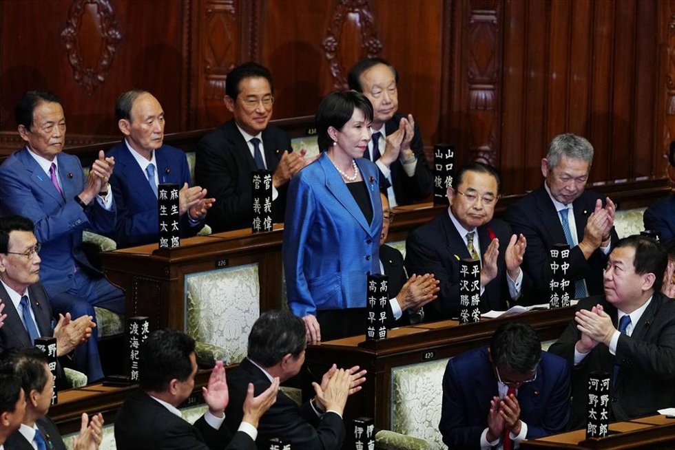 Sanae Takaichi en el Parlamento de Japón.
