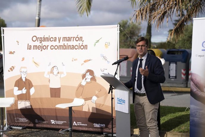 El presidente de Giahsa, Diego del Toro, en la presentación de la campaña 'Orgánica y marrón, la mejor combinación'.
