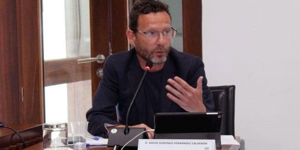 Archivo - El responsable de Política Institucional de IU Huelva, David F. Calderón.