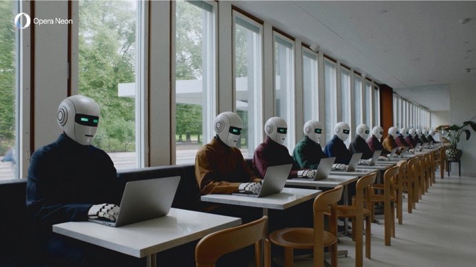 Representación de los agentes del navegador Opera Neon