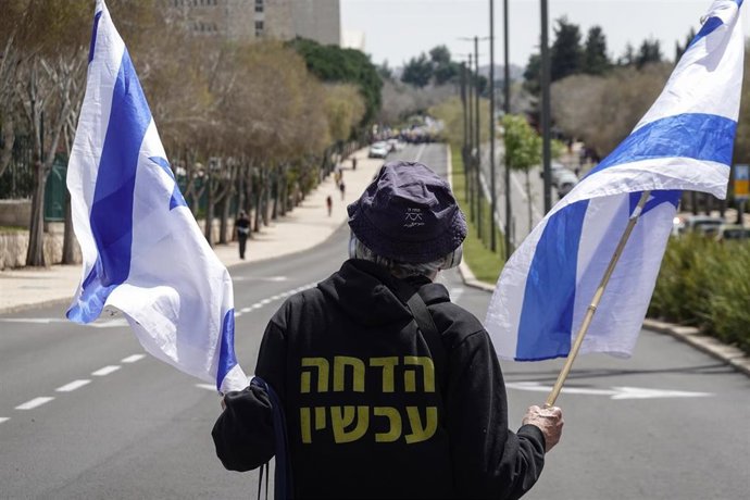 Archivo - Imagen de archivo de la Policía de Israel durante una protesta en Tel Aviv