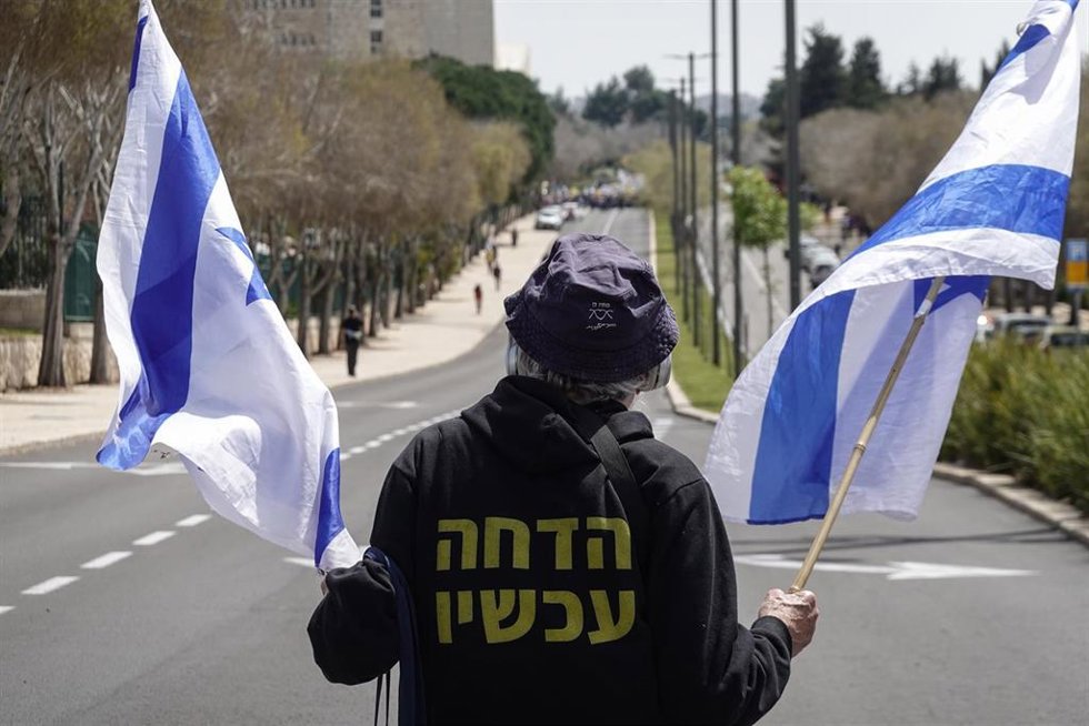 Archivo - Imagen de archivo de la Policía de Israel durante una protesta en Tel Aviv