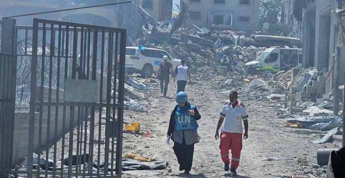 Destrucción en Gaza.