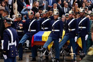 Archivo - Funeral del senador colombiano Miguel Uribe