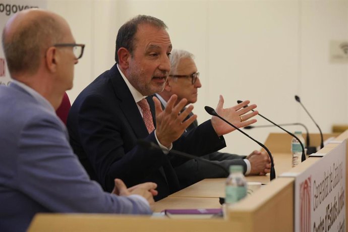 El conseller de Justicia y Calidad Democrática, Ramon Espadaler, en la Jornada sobre el acceso a la judicatura en los estados descentralizados organizada por el Cejfe y por el Institut d'Estudis de l'Autogovern de la Generalitat de Catalunya