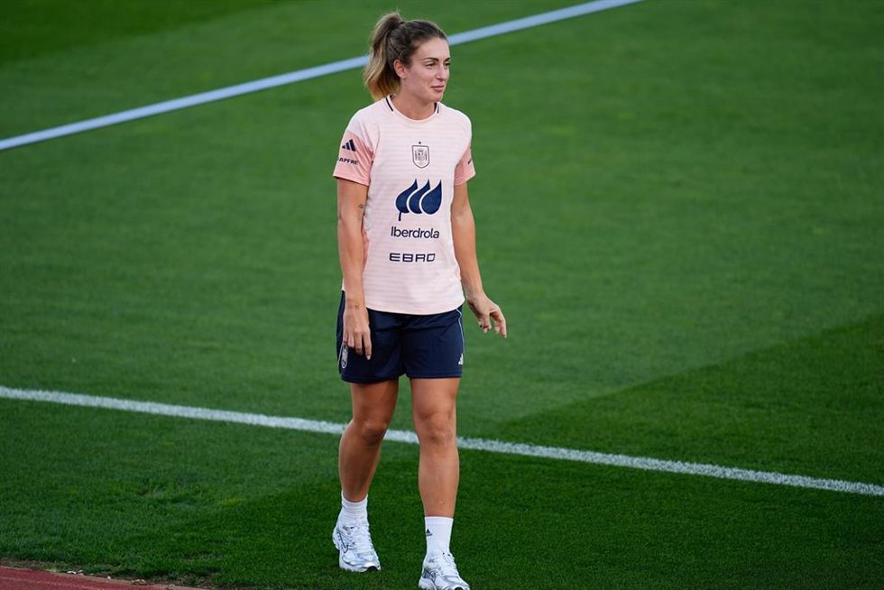 Alexia Putellas durante un entrenamiento de la selección española en la Ciudad del Fútbol de Las Rozas