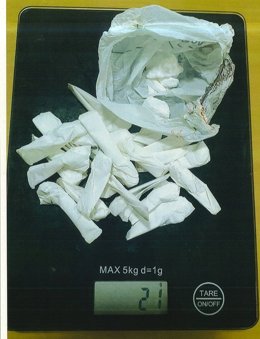 Cocaína en envoltorios.