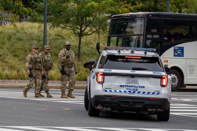Membros da Guarda Nacional dos EUA nas proximidades da Casa Branca (arquivo).