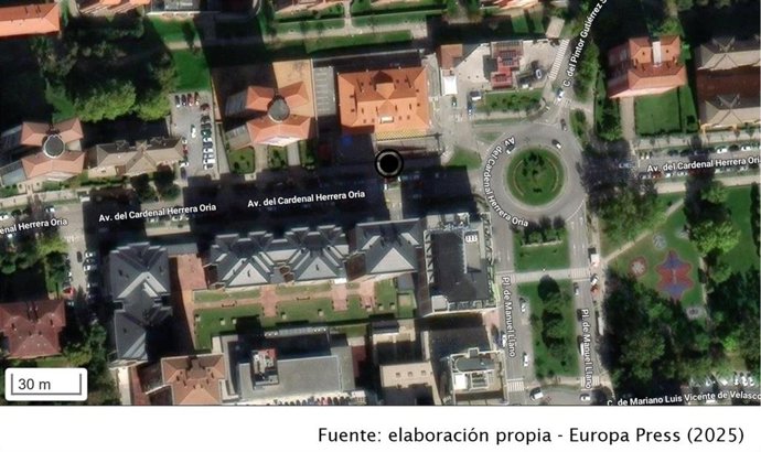 Avenida Cardenal Herrara Oria de Santander, donde colisionaron los dos vehículos