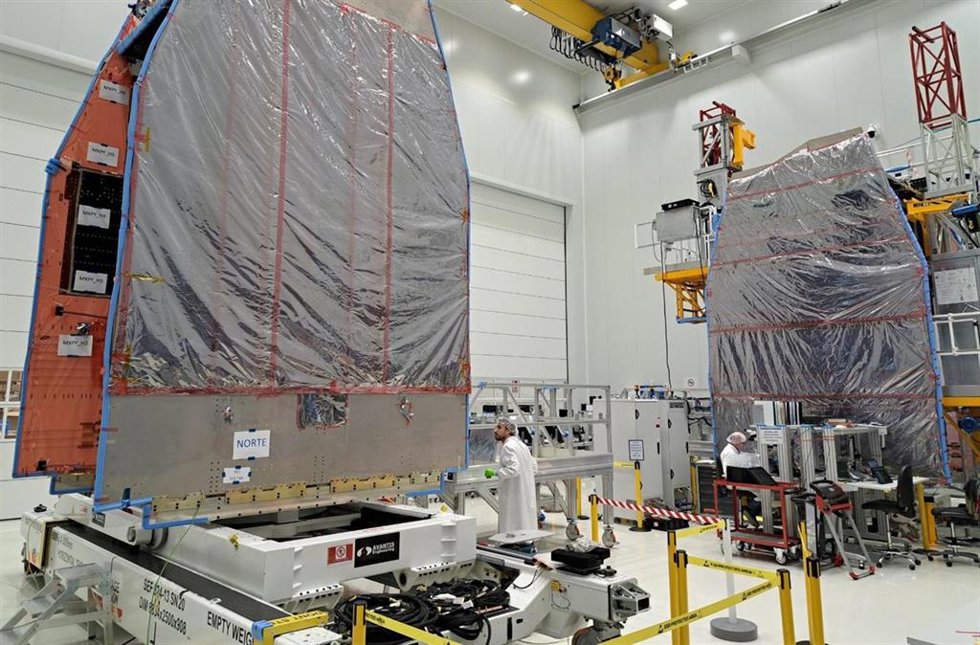 Preparativos del lanzamiento del satélite SpainSat NG II , desde Cabo Cañaveral (Florida)